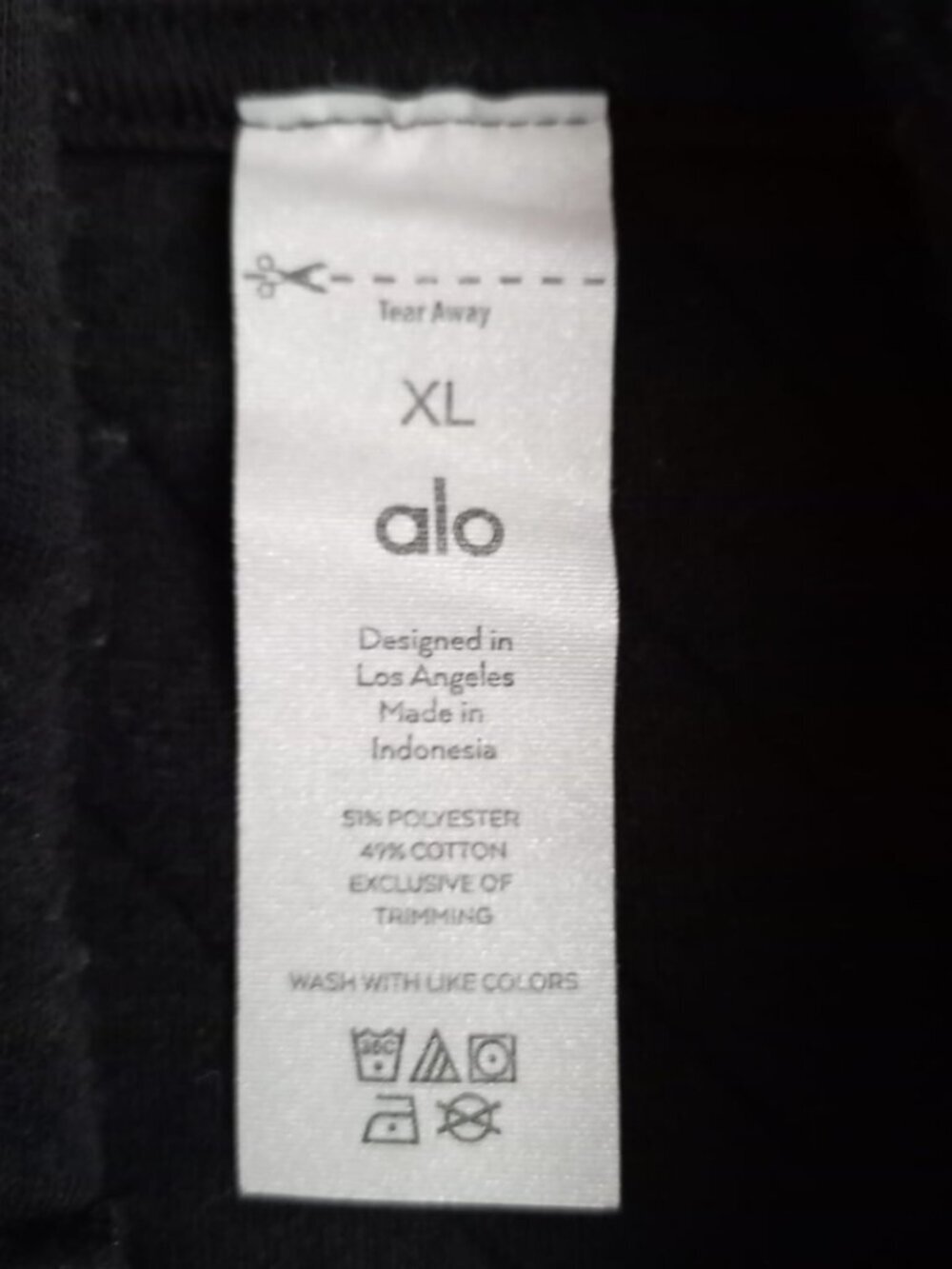 Alo Yoga PLTFRM Black Quilted Stadium Hoodie - Oversized Pullover, Size XL - Picture 7 of 8